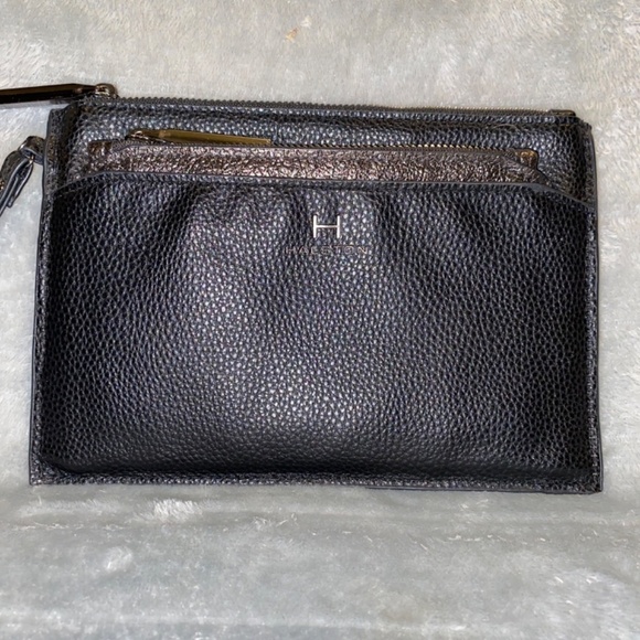 Halston pewter nylon wristlet with insert - Picture 2 of 5